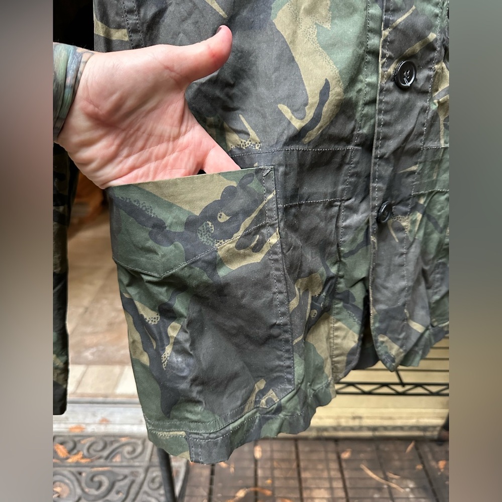 ALLSAINTS SPITALFIELDS Camo Wax Spurr Hardy Blazer XL EUC
3 pocket button down - Picture 5 of 11